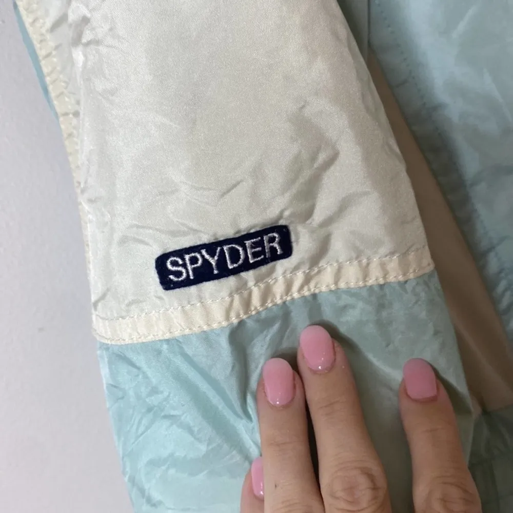 Spyder Vintage Blue Colorblock Ski jacket 8 medium - Image 6