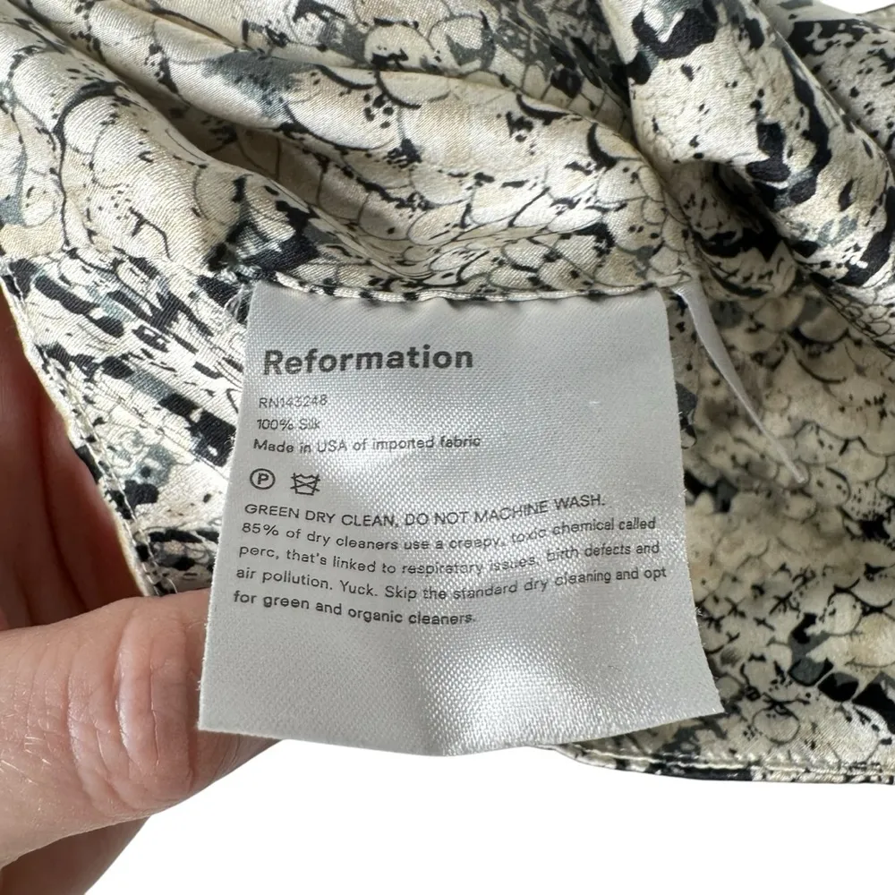 REFORMATION 100% Silk Snake Skin Python Set Animal Print Cropped Matching Set 4 - Image 14