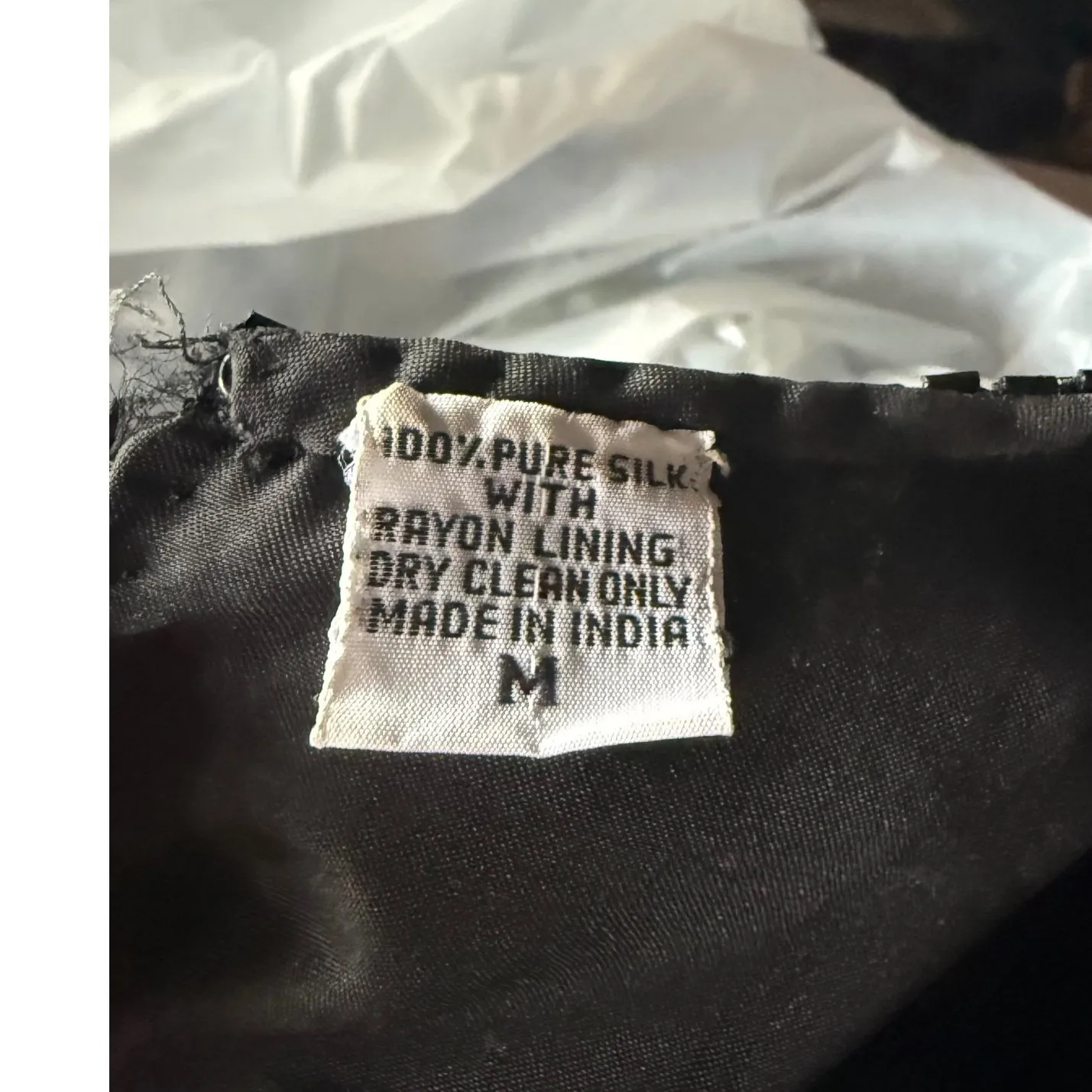 Vintage Laurence Kazar New York Embellished Sequin Silk Blouse Top M peacock Black Size M - Image 3