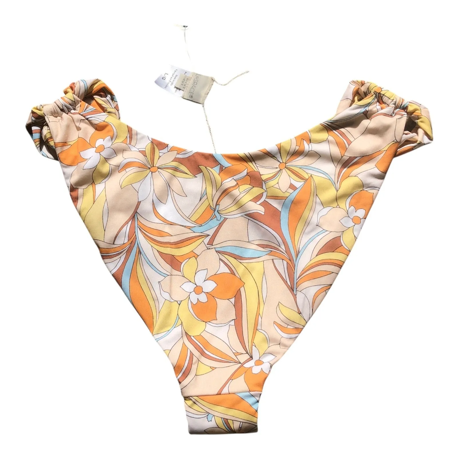 LSpace Eco Chic Bitsy Cut Bikini Bottom Jagger Floral Women's Size Large NWT - Image 9