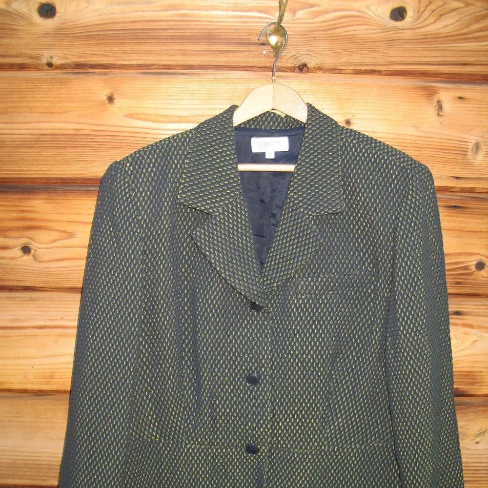 NWT Vintage 90s Navy Plus Size Skirt Suit Blue - Image 4