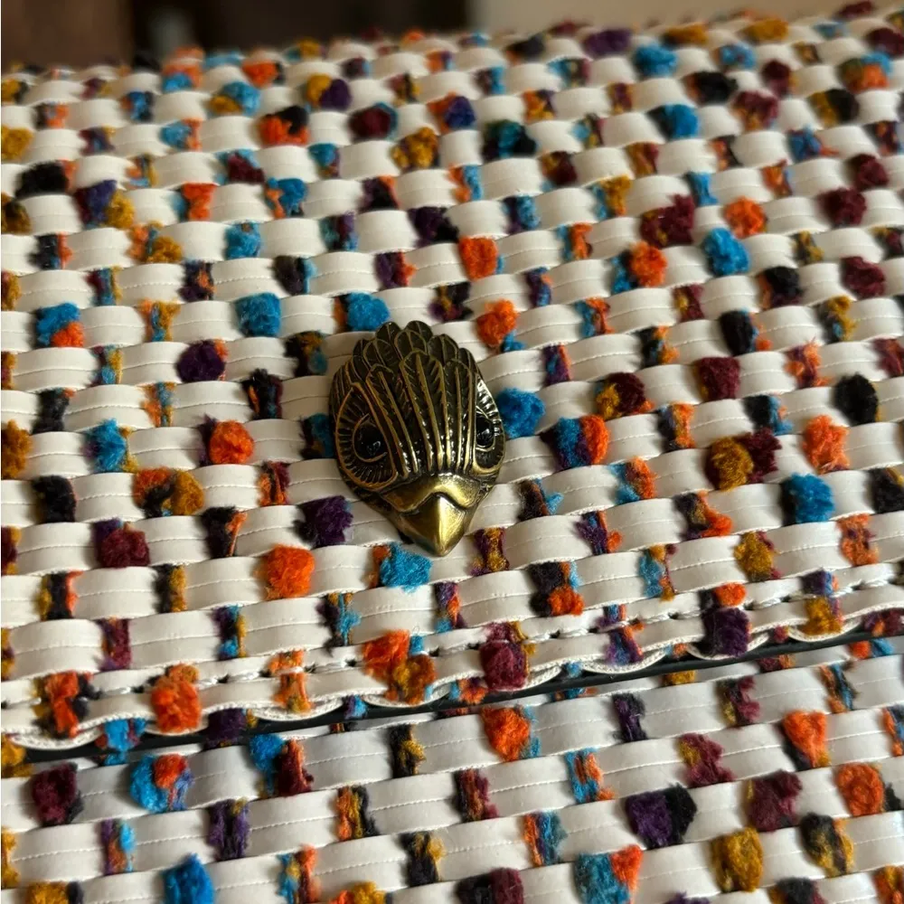 Kurt Geiger Authentic  Leather/braided magnetic closure flap eagle head Crosby - Image 8