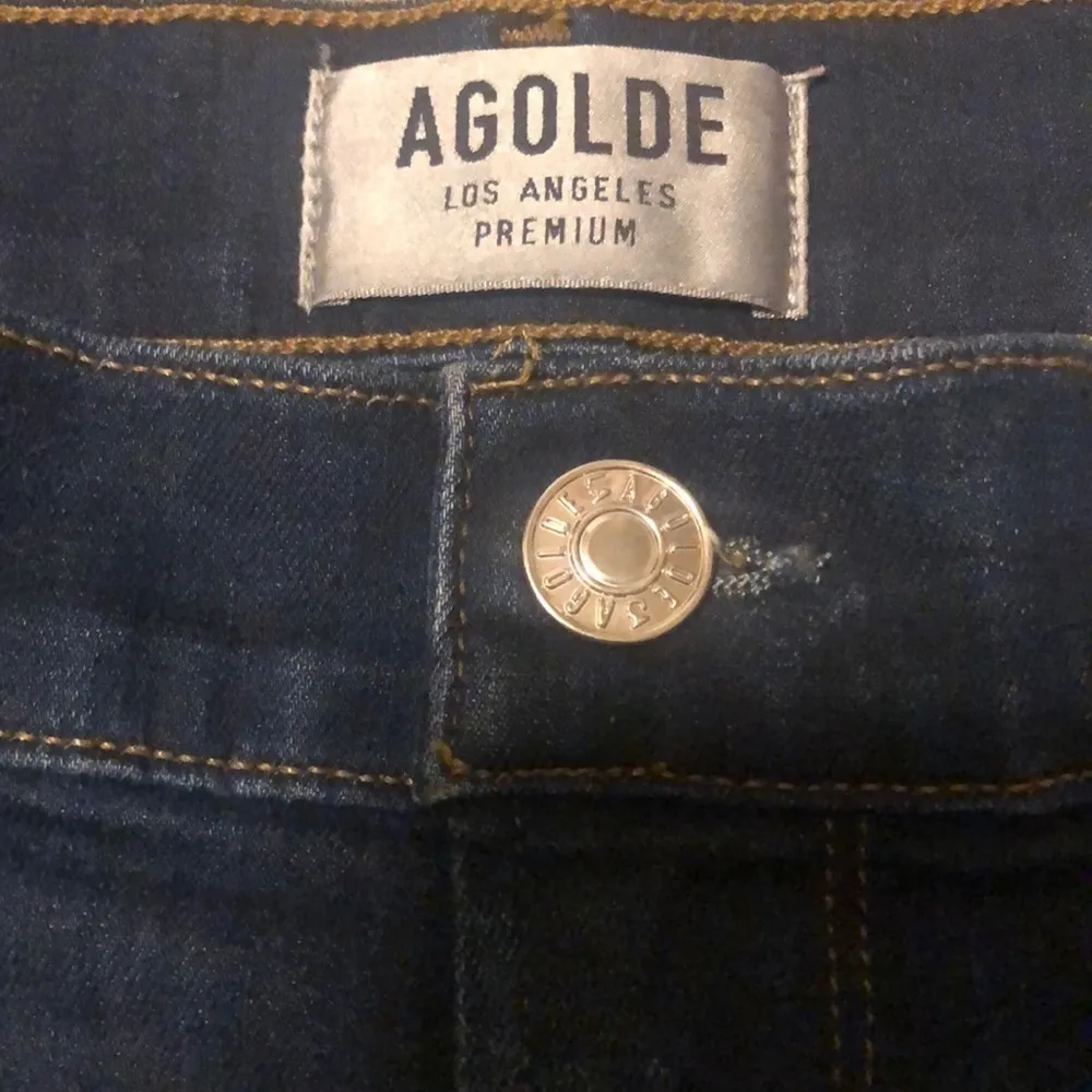 AGOLDE Amour Vert Sophie‎ High Rise Skinny Ankle Crop Dark Wash 29 - Image 7