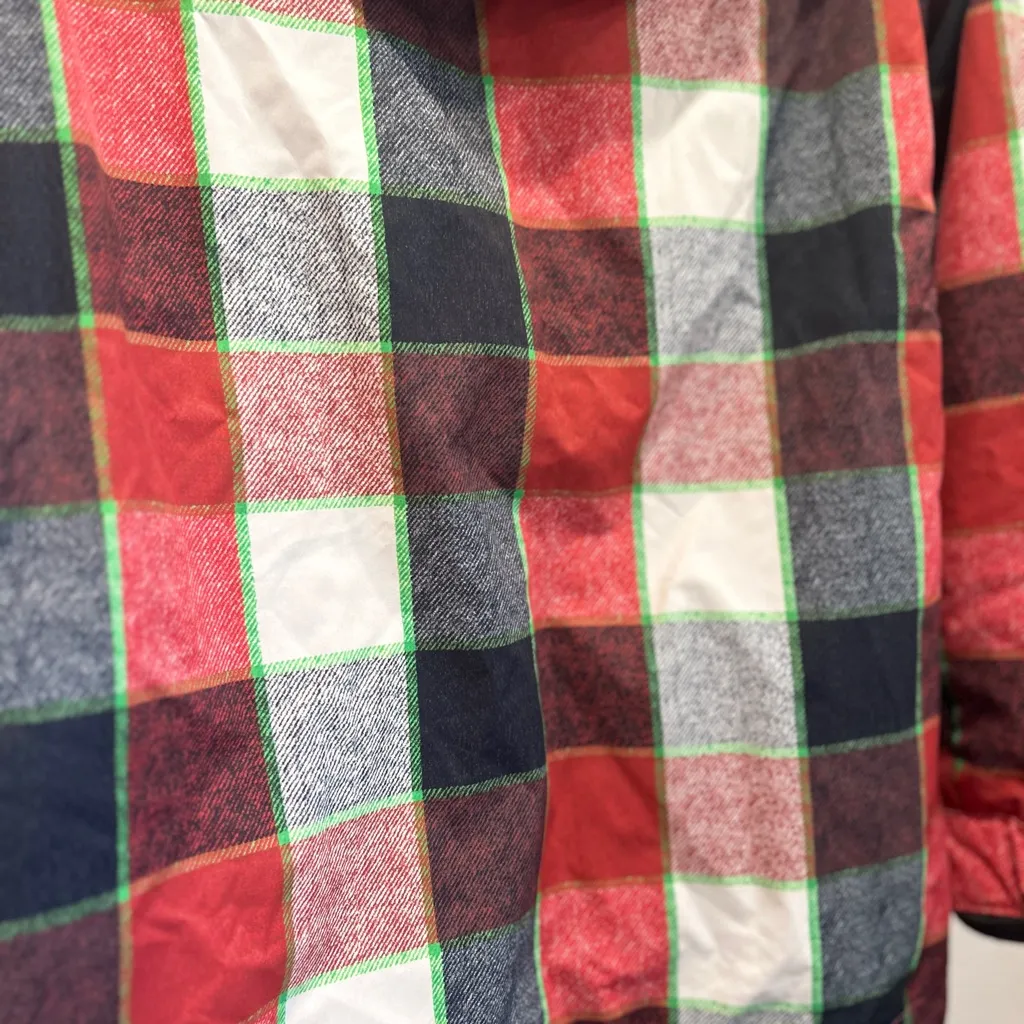 Estivo Women's Checkered Ski snowboard Jacket Small red plaid hooded winter coat - Image 13