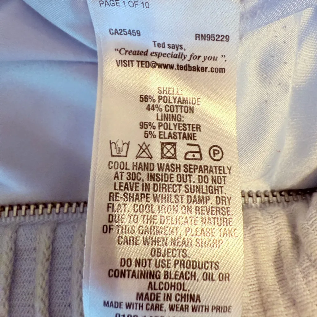 Ted Baker London‎ Nadyne Ottoman Ribbed Fit & Flare Dress in Light Blue. - Image 13