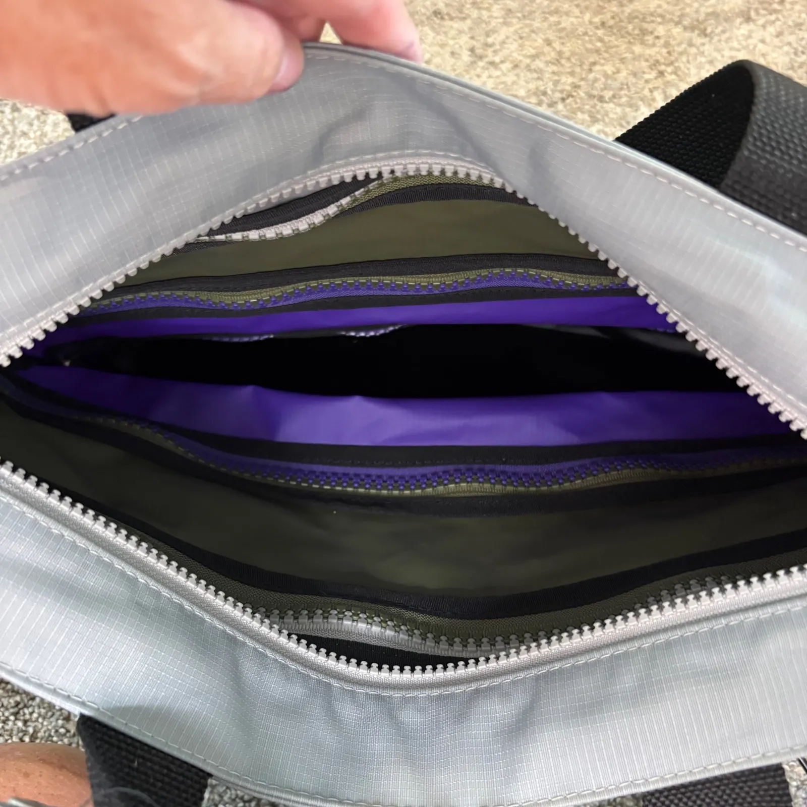 SACRASAC for MoMA Tote Bag Color‎ Block Zip Pocket Satchel Handbag Purse Black - Image 8