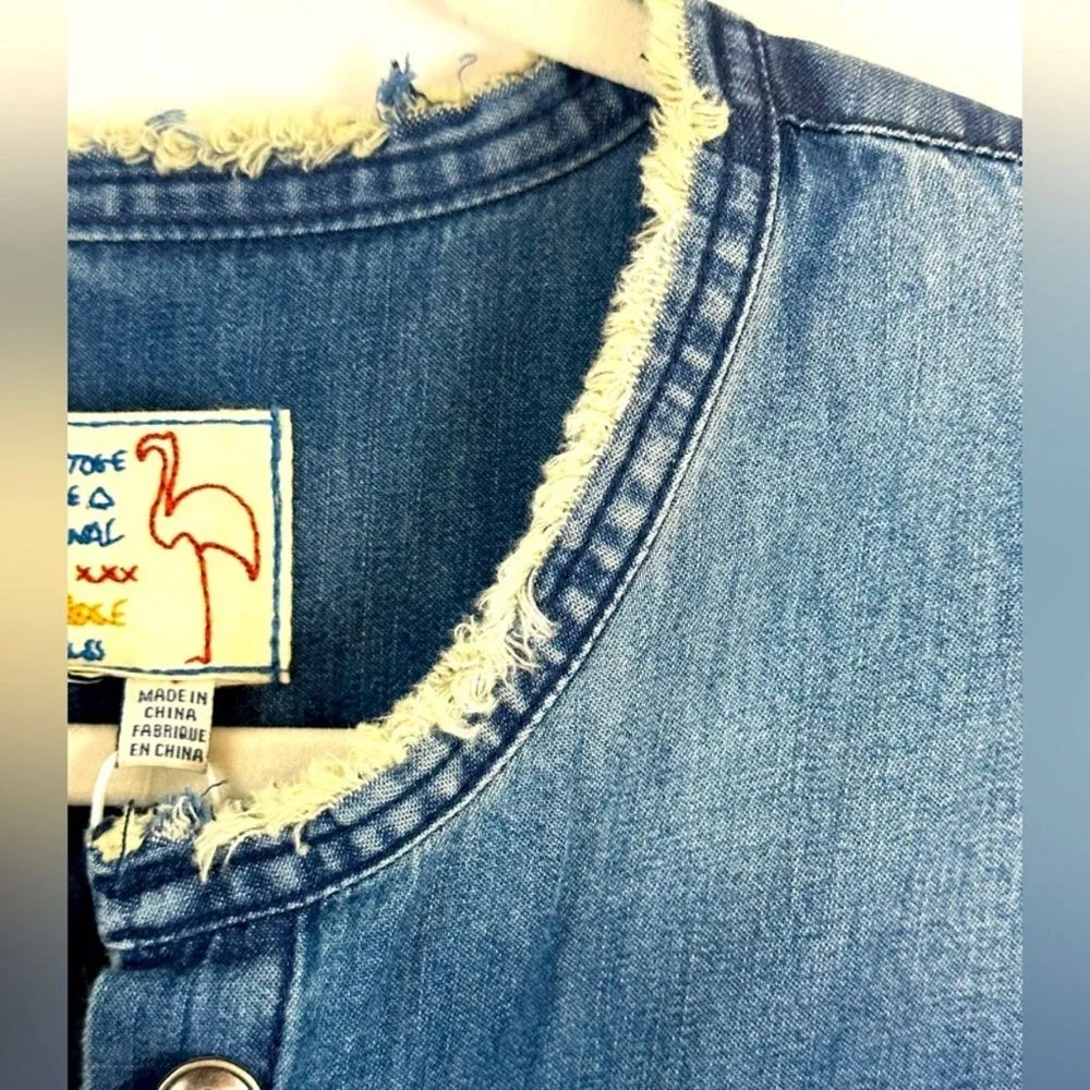 NWT Sandrine Rose X Free People Honored Demim Shirt - Image 8