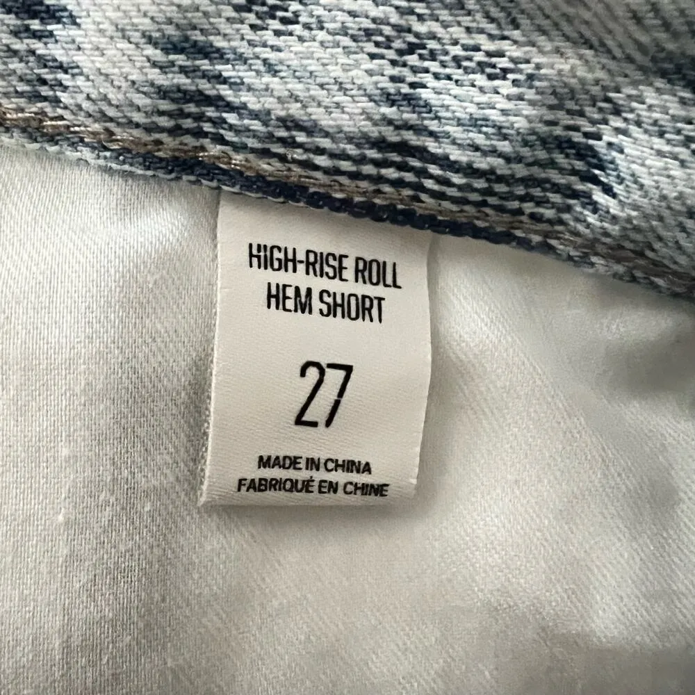 Urban Outfitters BDG Carrie Denim High Rise Roll Hem Short 27 Women’s Ivory - Image 5