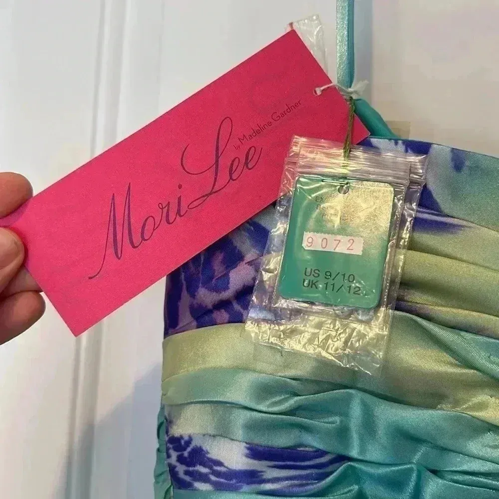 NWT Mori Lee Sticks & Stones Teal/Purple Leopard Homecoming Prom Mini Dress 9/10 - Image 7