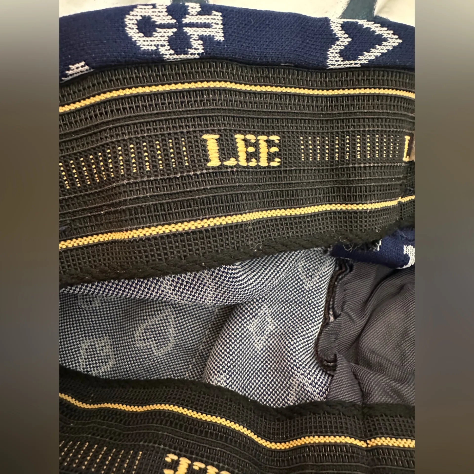 Lee Navy and White Hearts Spades Patterned Pants - Image 5