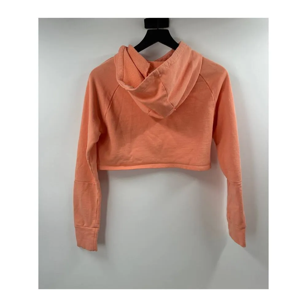 Gymshark Extra Small Cropped Orange Pull Over Hoodie - Image 6