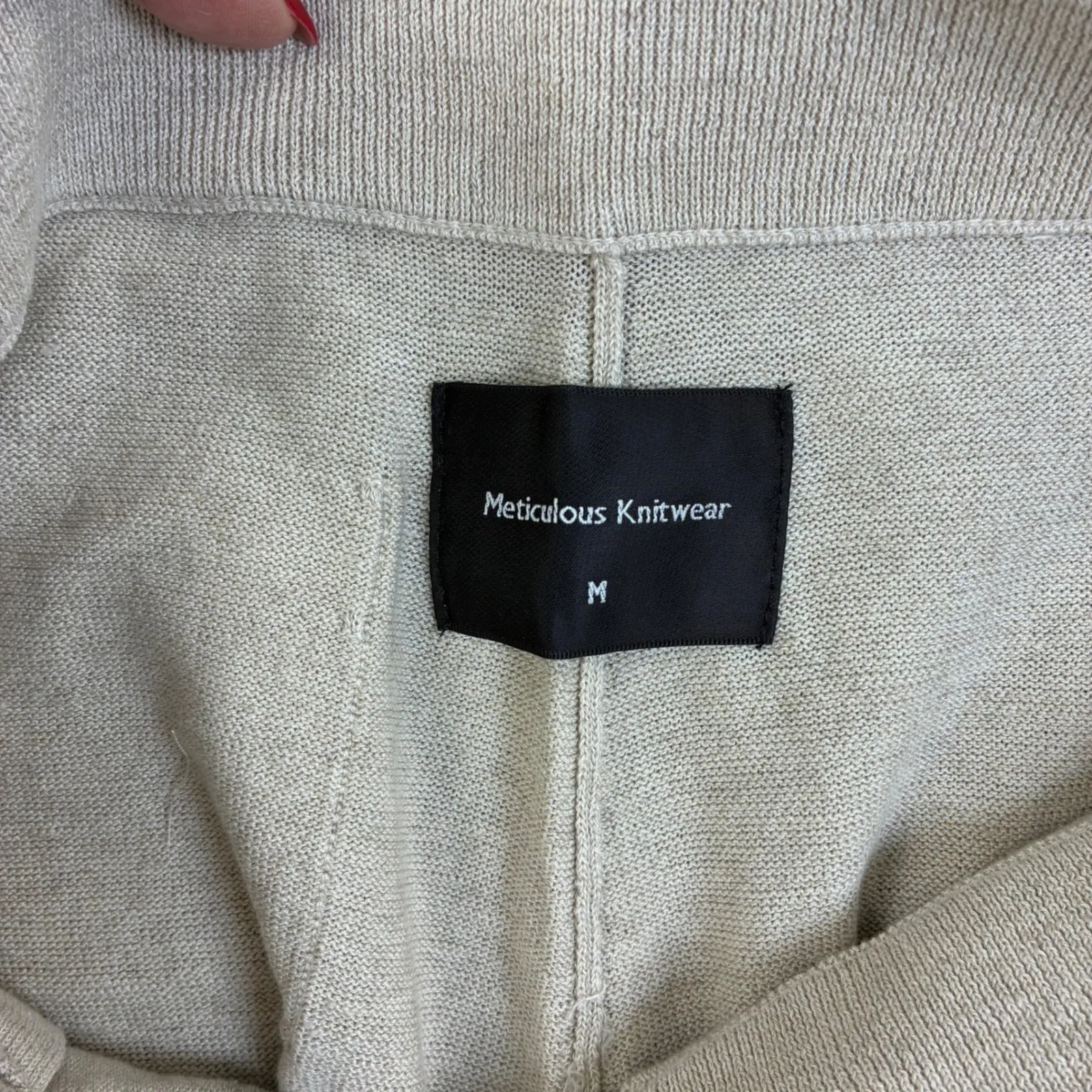 Meticulous Knitwear Womens M Tan Linen Blend Knit Lounge Shorts Pockets Comfort Size M - Image 7