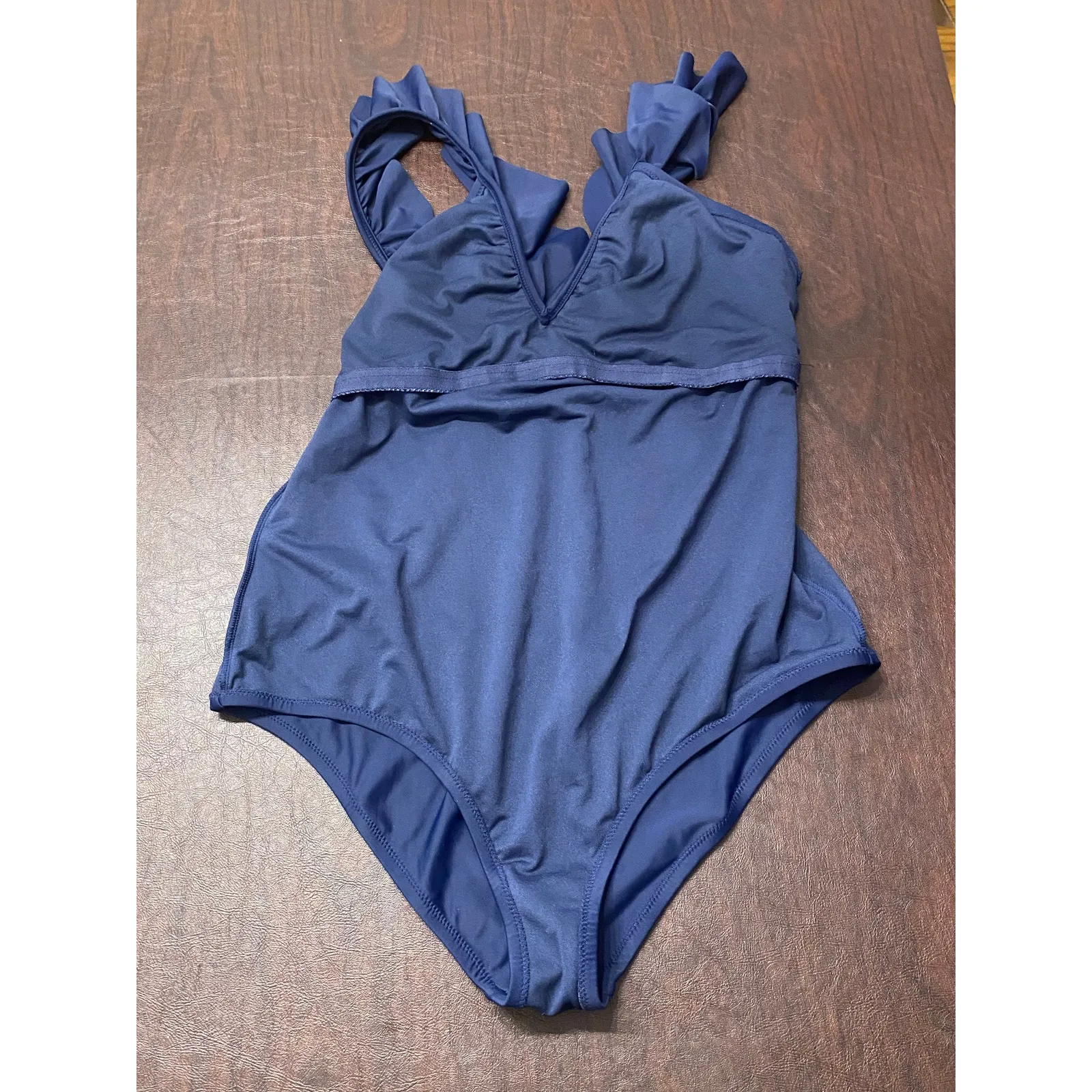 NWT Jessica Simpson Royal Blue Ruffle One Piece Swimsuit XL 18/20 Resort Cruise - Image 3