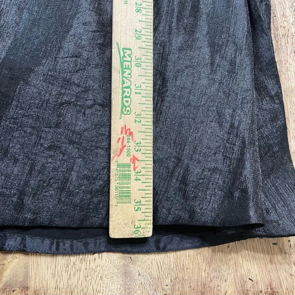 Black Halo Eve Black Puff Sleeve‎ Cocktail Dress Bow Detail 80s Size 0 - Image 10