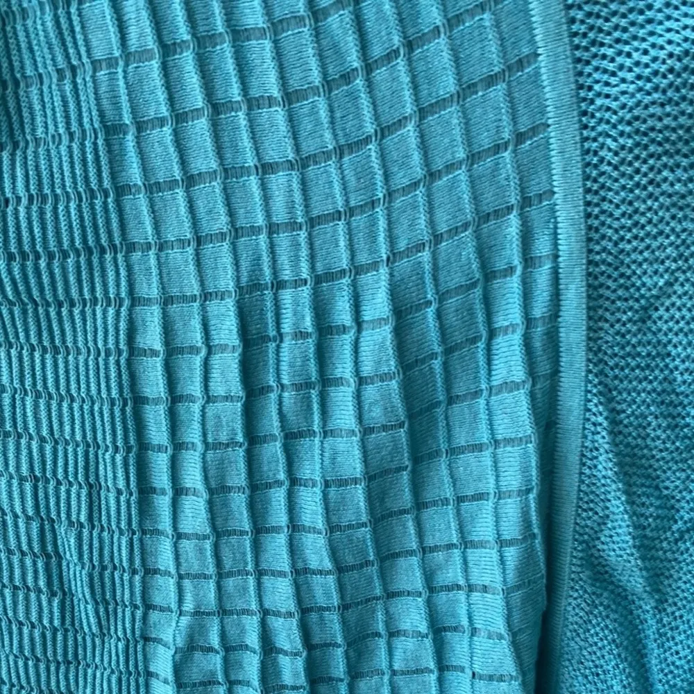 NWT 𩵠Nic+Zoe Long Open Soft Knit Cardigan Turquoise/āPeacock Featherā Plus 1X - Image 9