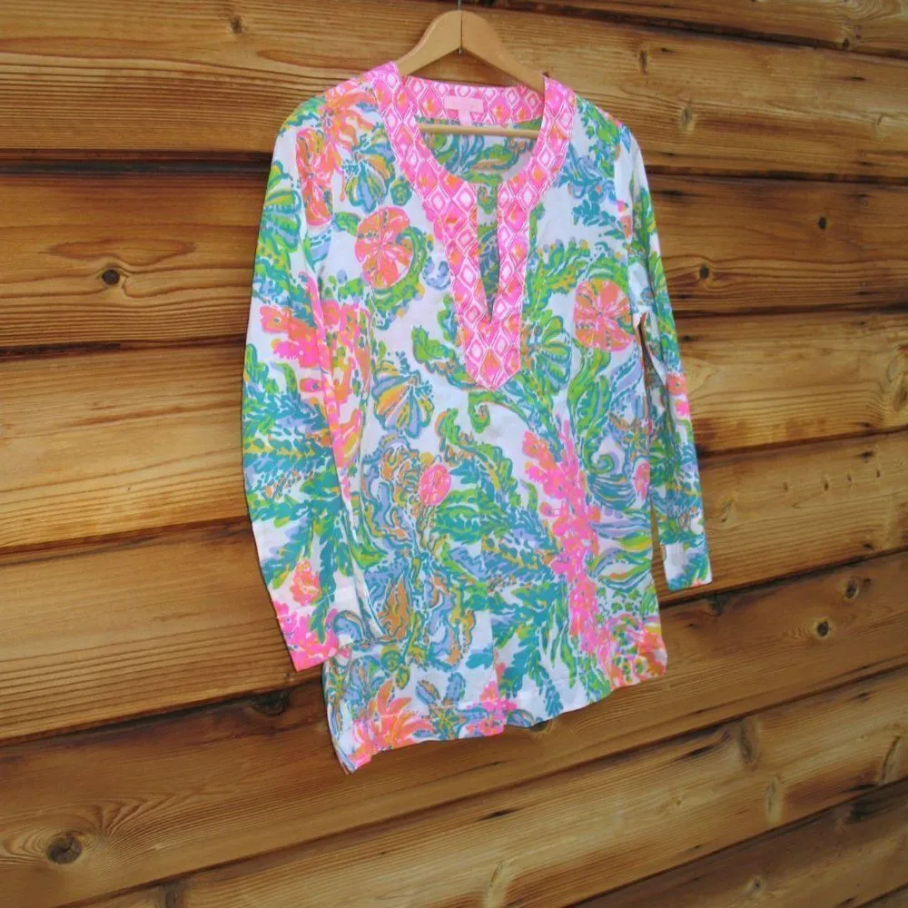 NWOT Lilly Pulitzer Amelia  Island Tunic “Casa Marina” Top S - Image 3