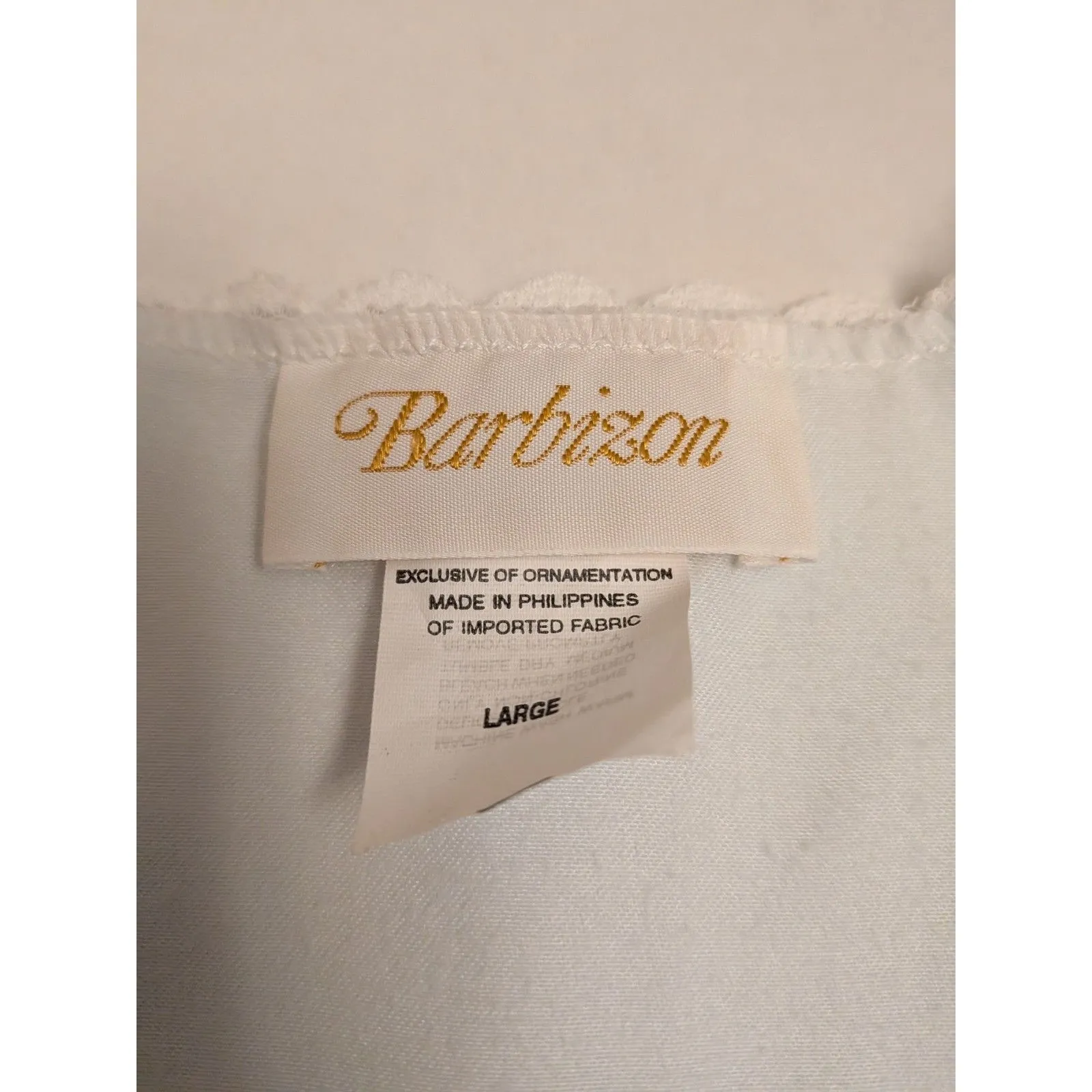 EUC Barbizon Vtg Lace Trim Sz Lrg Retro Nightgown Embroidered Grannycore Cottage Blue Size L - Image 6
