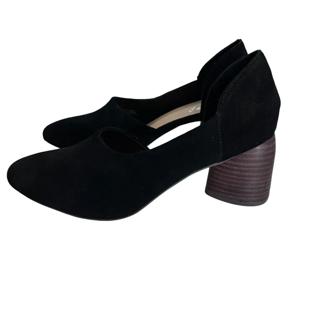 Sbicca Volin Women's Black Suede Block Heel‎ Shoes 9 M Black - Image 3