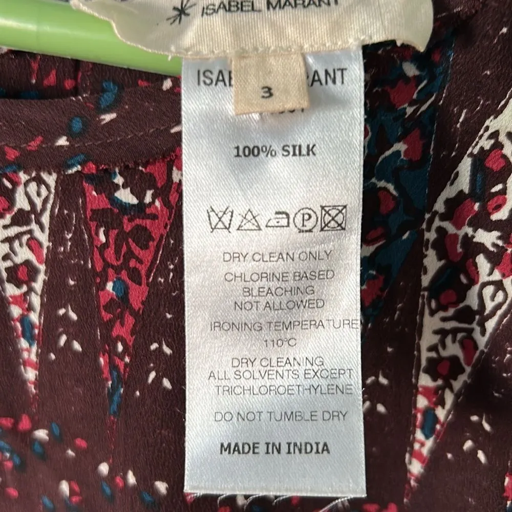 100% Silk Etoile Isabel Marant peplum blouse - Size L - Image 5