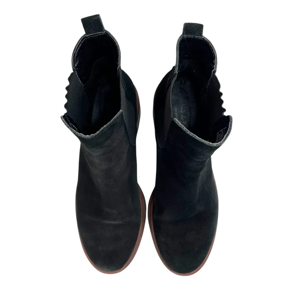 Antonio de Faria Black Suede Chunky Heeled Chelsea Boots Size 8 - Image 2