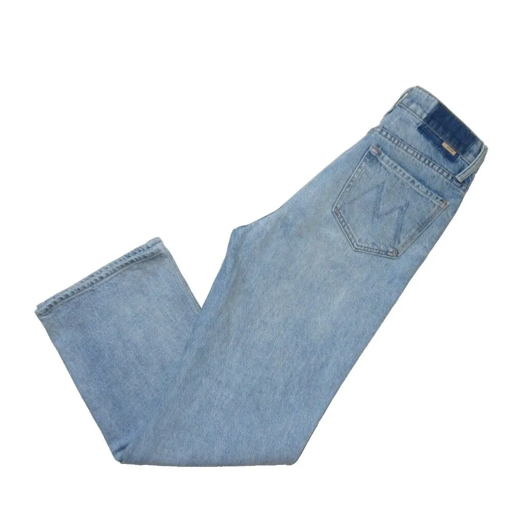 NWT Mother The Rambler Ankle in Bucket List Wide Leg Crop Jeans 25 Blue Size 26 - Image 7