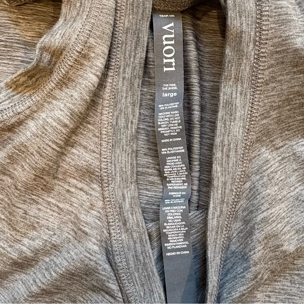 VUORI Lux At Ease Heathered Gray Sleeveless Jumpsuit Sz Lg - Image 12