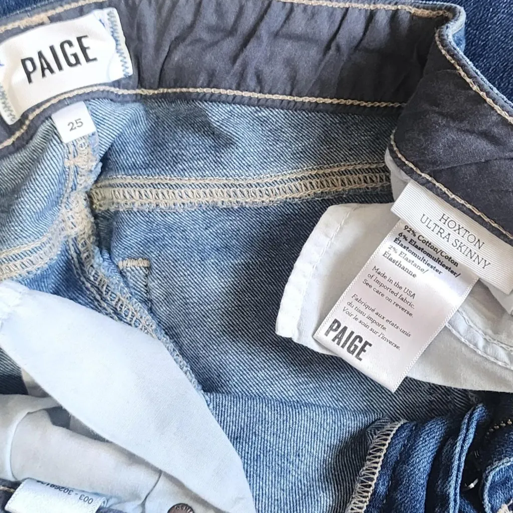 Paige Horton Skinny high-rise blue jeans Size 25 - Image 7