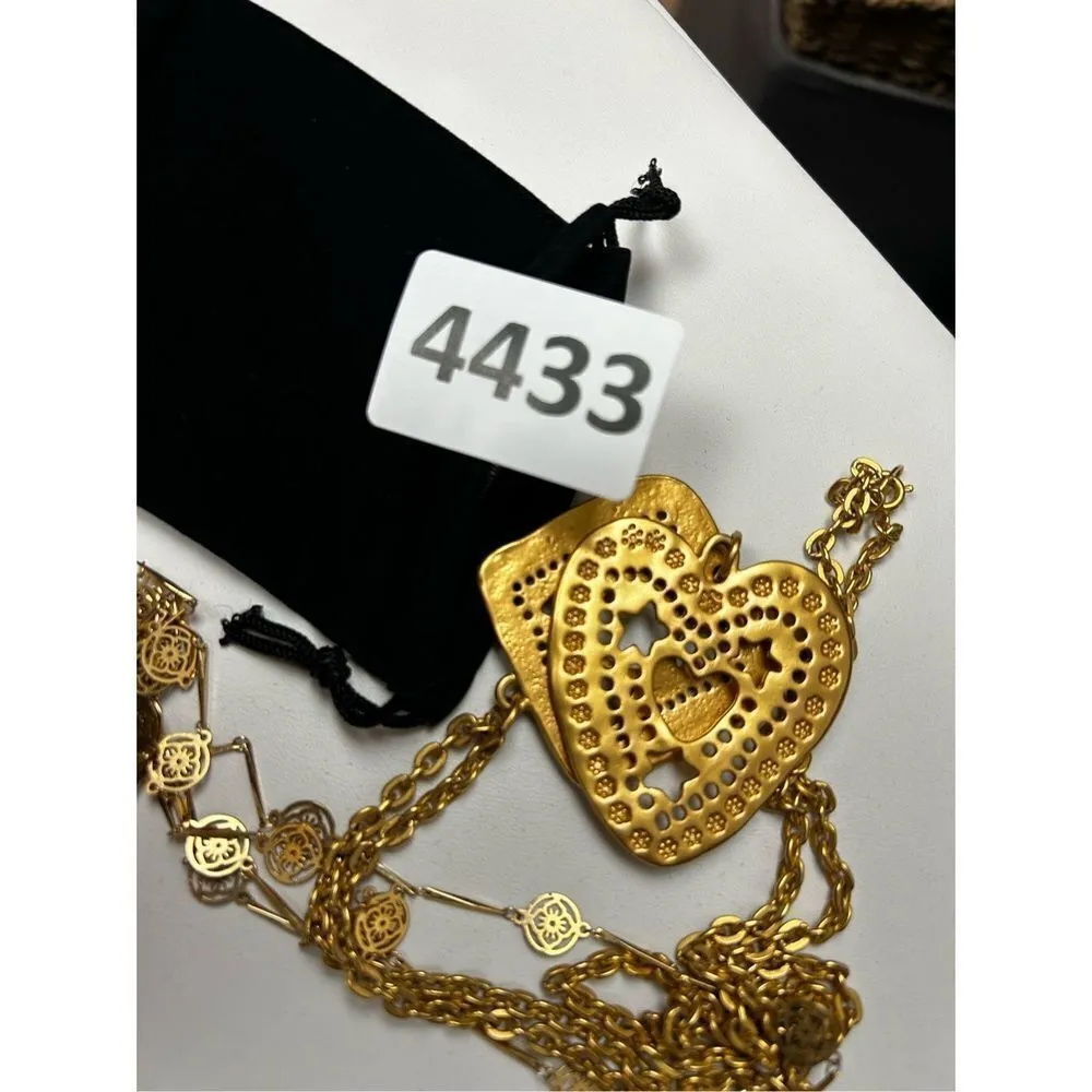 Vintage Avon two tier “American Treasure” necklace and Avon Flowerpace necklace Gold - Image 15