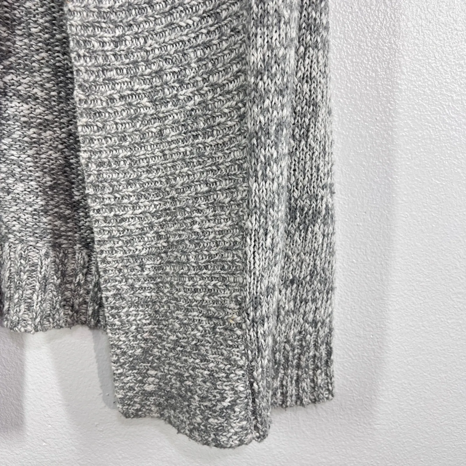 Talula Gray Marled Open Front Sweater Angora Wool Cashmere Blend Cozy Cardigan - Image 6