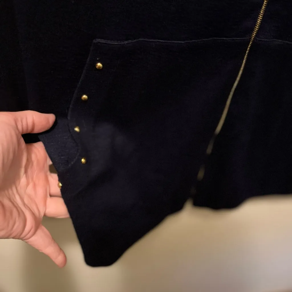 St John Sport Marie Gray full zip‎ cardigan black sz large - Image 9