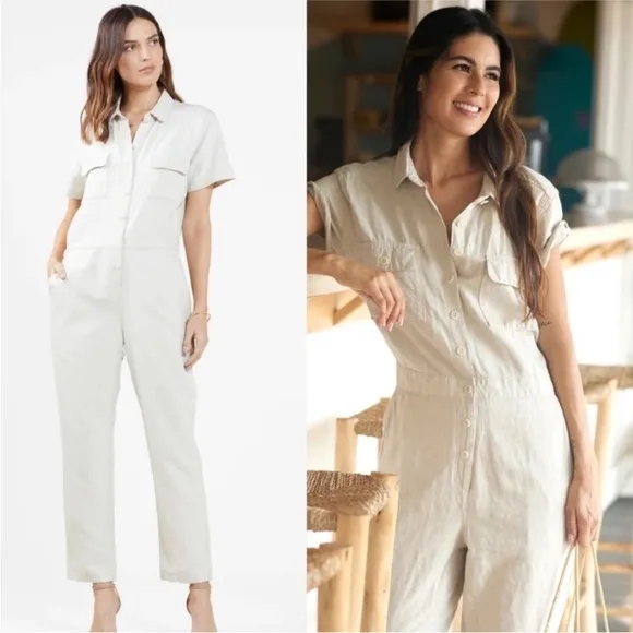 Outerknown S.E.A. Jumpsuit neutral tan size XS NWT - Image 2