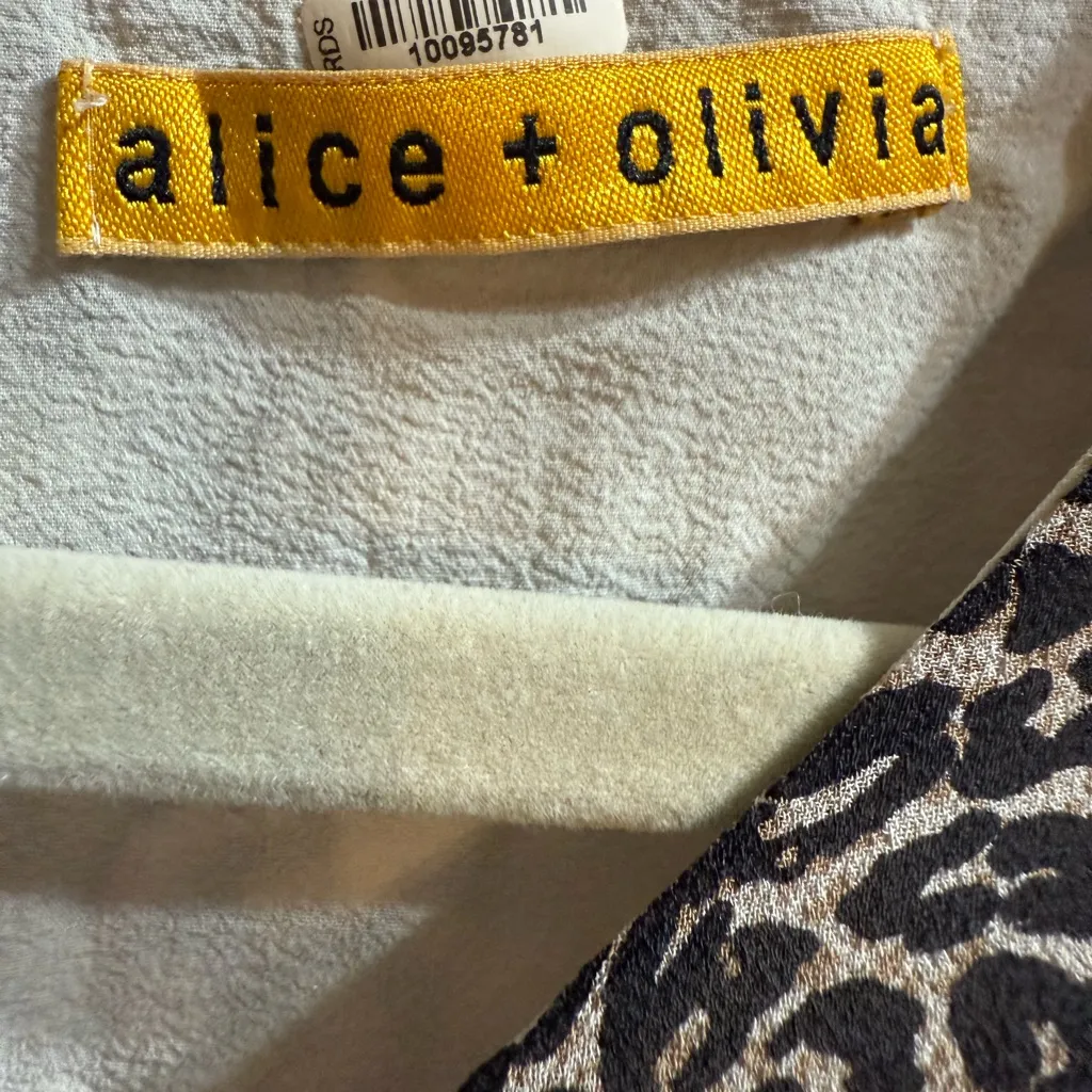 Alice + Olivia Silk Leopard Print Mini Dress SZ XS Evening Wear Classy Dress - Image 3