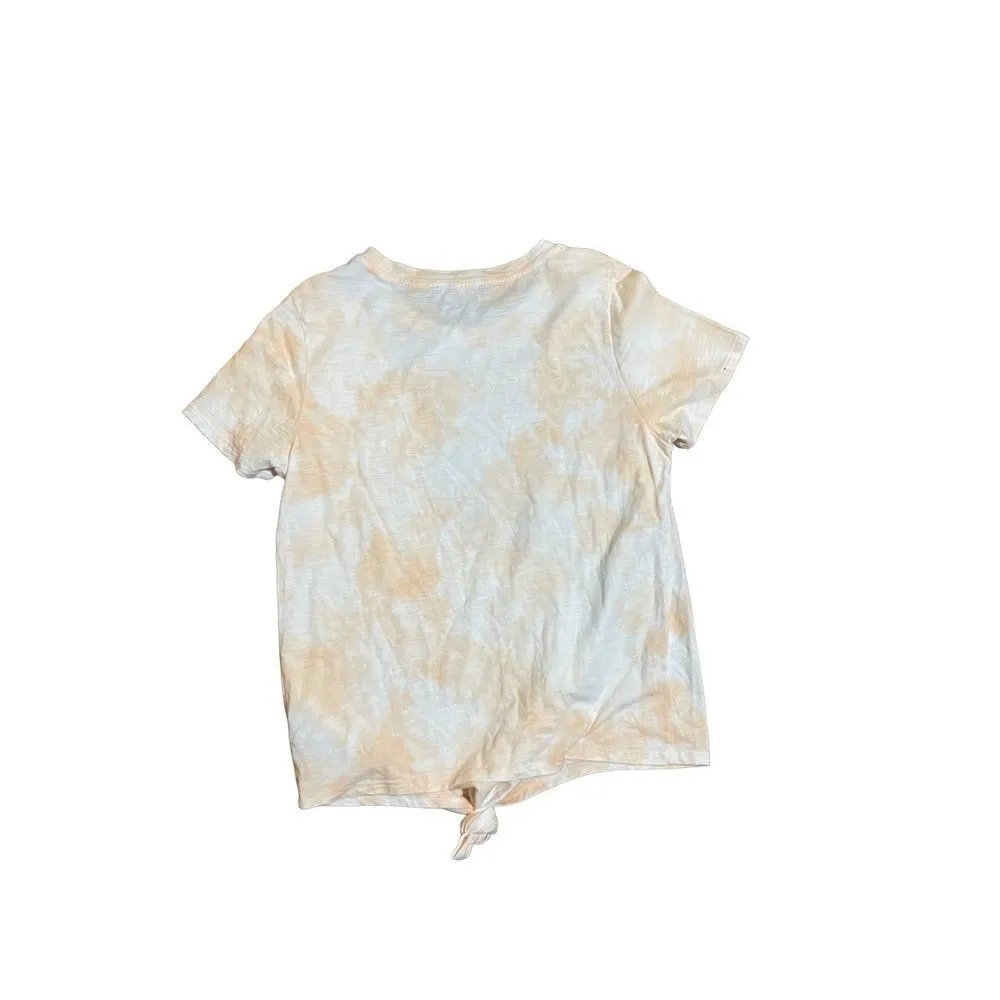 Sanctuary orange / white tie dye front tie shirt sz M - Image 2