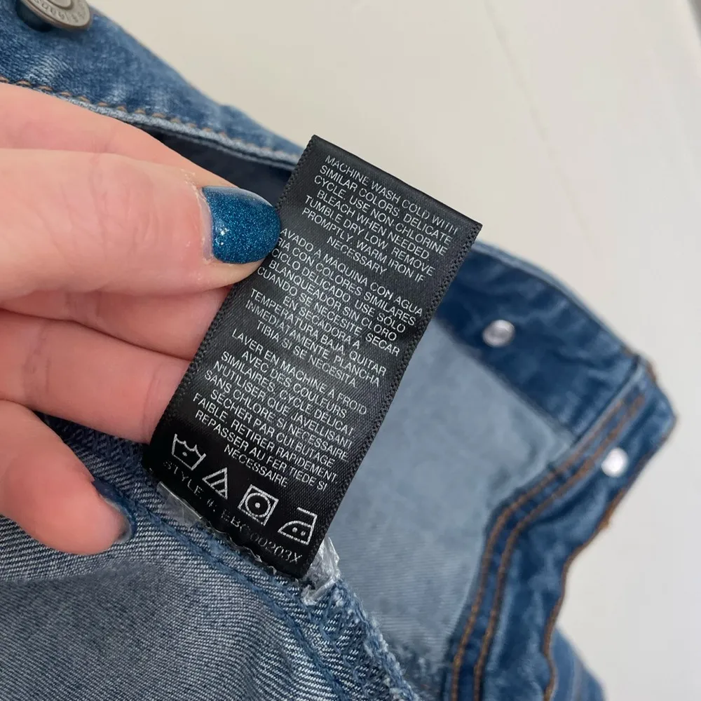 Kensie Jeans Short Denim Jacket Stretch Button Flap Pockets Women’s Size XS - Image 9