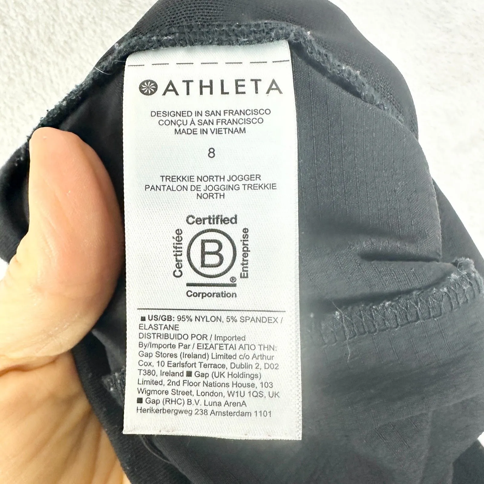 Athleta Trekkie North Jogger Size 8 Black Hiking Climing Outdoor Trail Ripstop - Image 6