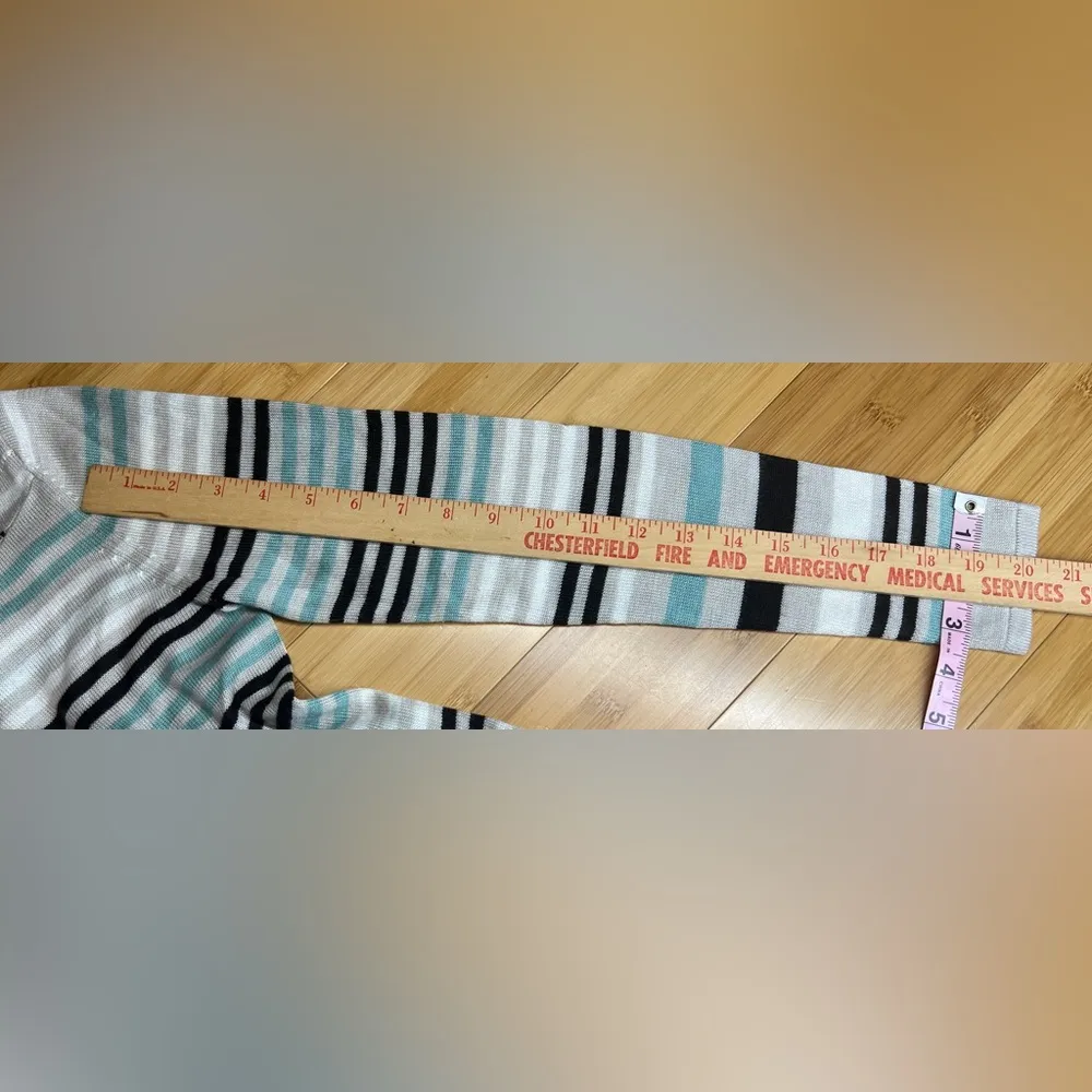 Tailor B. Moss Company Womens Long Sleeve pullover Striped Casual Sweater|Sz:S Blue - Image 10