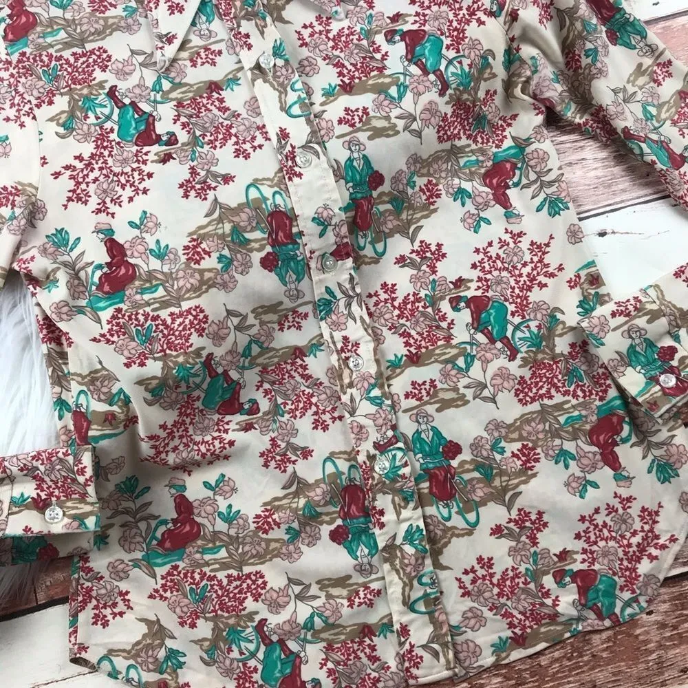 Vintage 1970’s‎ wrangler novelty blouse button up - Image 3