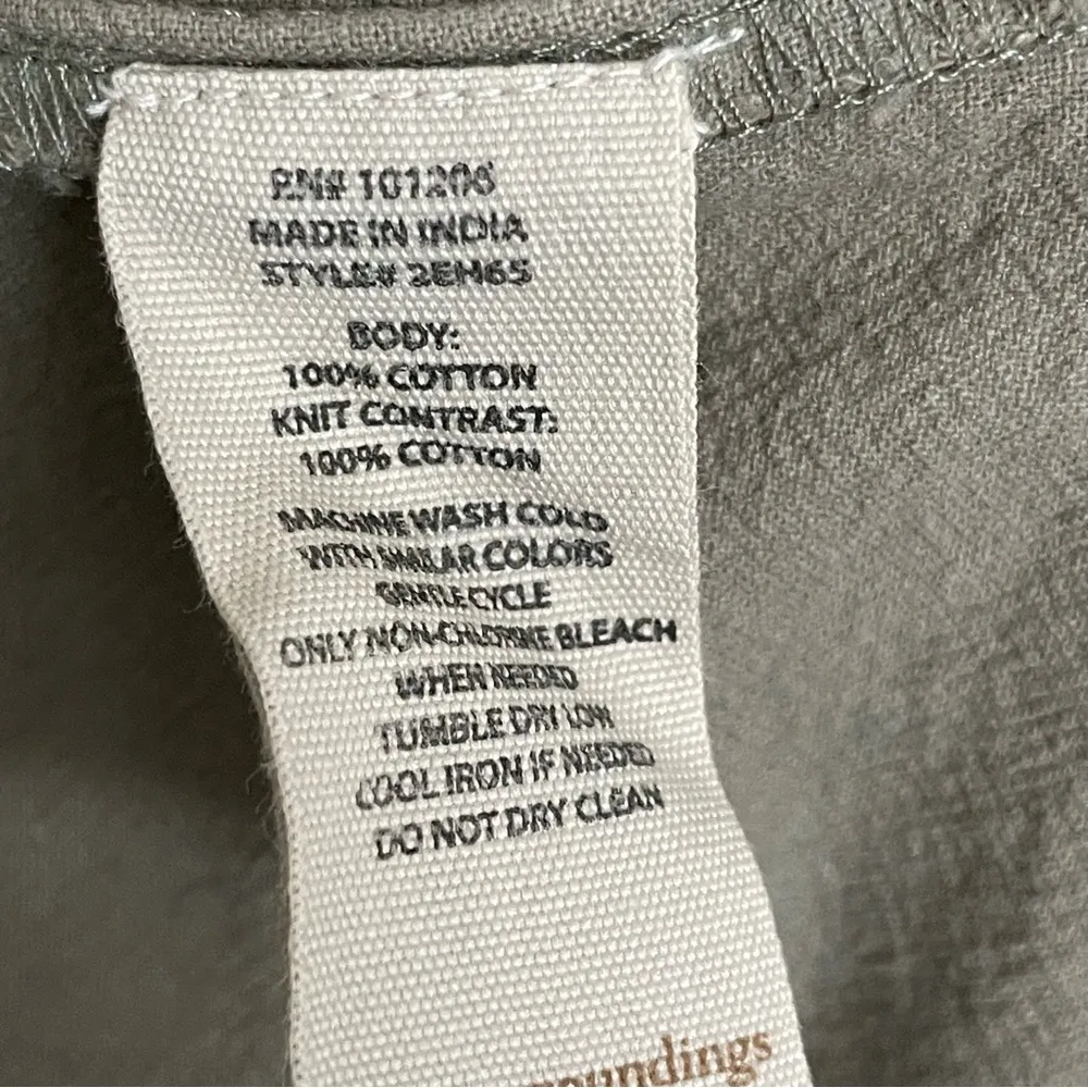 Soft Surroundings Top Lanai Hoodie Oversized Boxy Cotton Travel Olive Green - Image 15