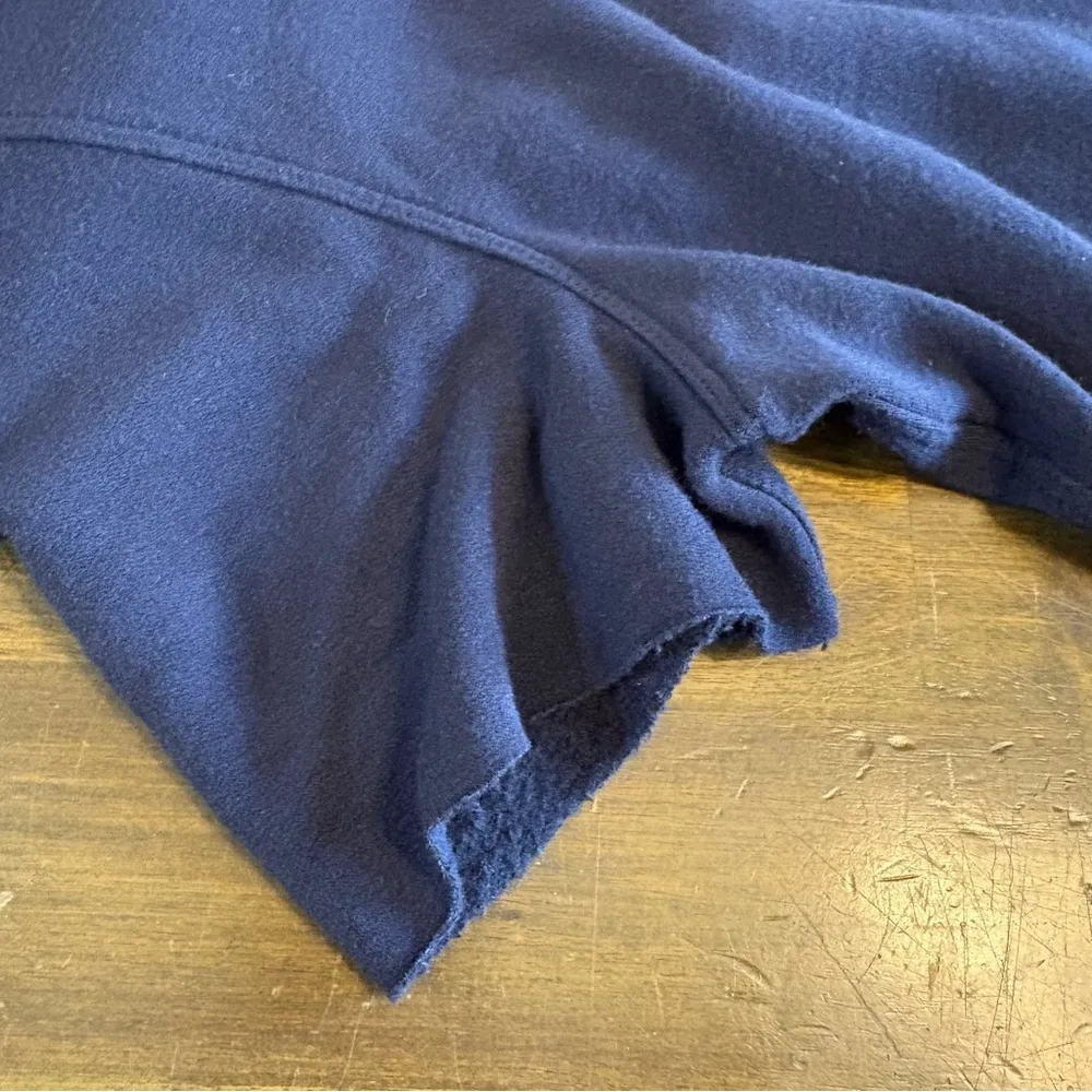 Kit & Ace TIE BRUSHED DRESS Blue Side Knot knotted Bow Active Soft Raw Hem Small - Image 8