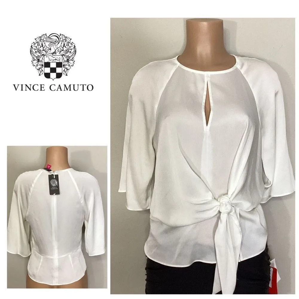 New. Vince Camuto ivory blouse bar top. Retails $89. Size XS. runs a little big. - Image 2