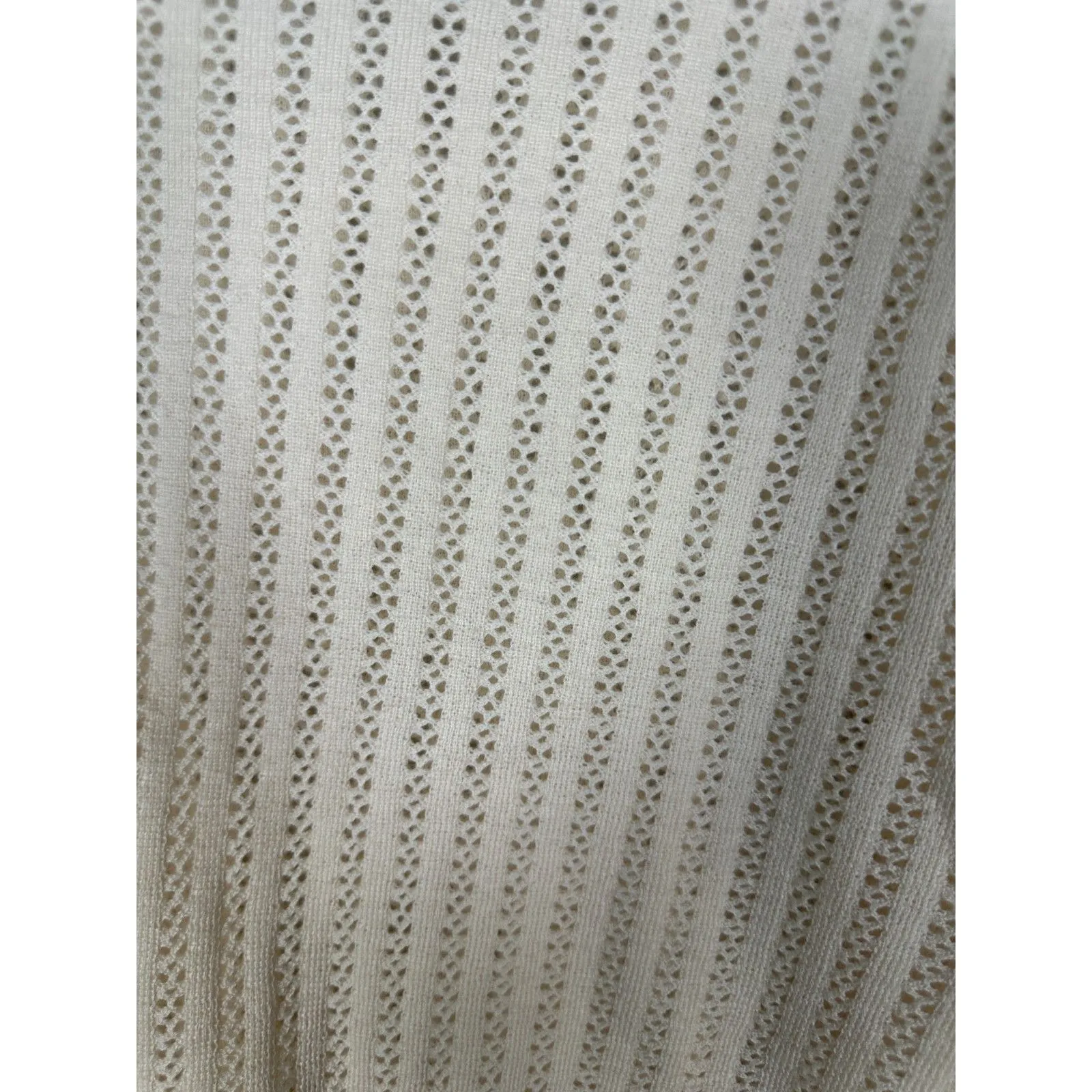 Theory Verlina Pointelle Cropped Merino Wool Knit Lightweight Sweater P (00/0) - Image 8