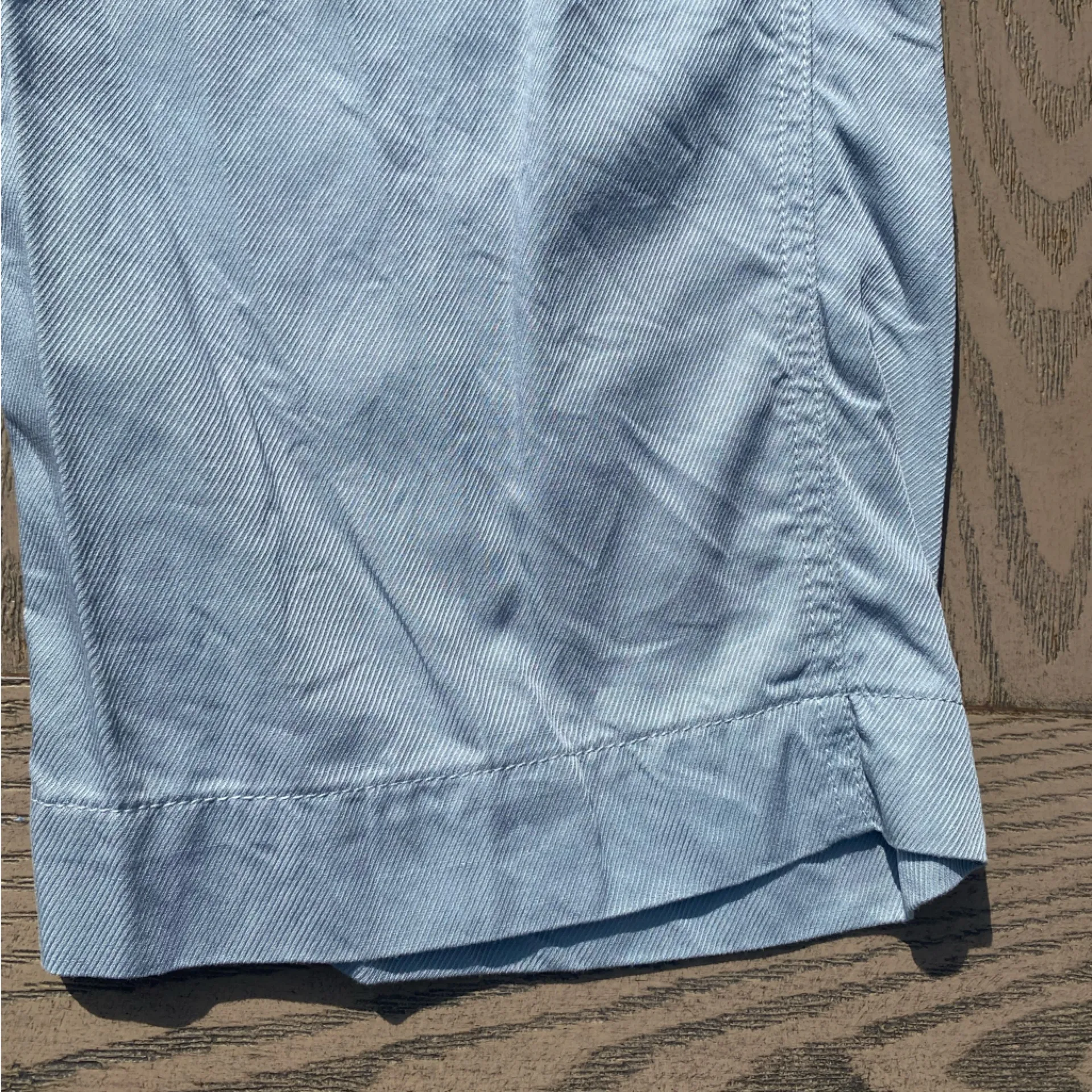 Madewell size 2 Neale straight leg flowy high rise pants blue green office wear - Image 6