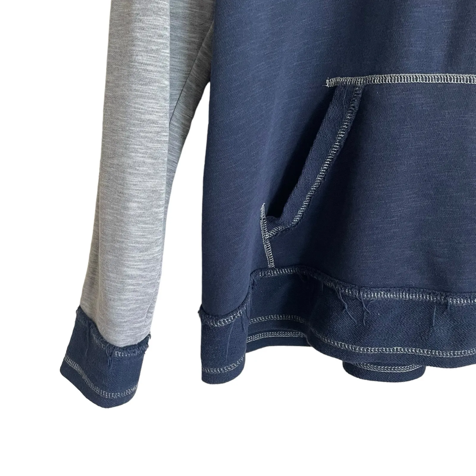 Houston Texans Women Hooded Sweatshirt 2X Blue‎ Gray Raised Logo Sports Fans Blue - Image 7