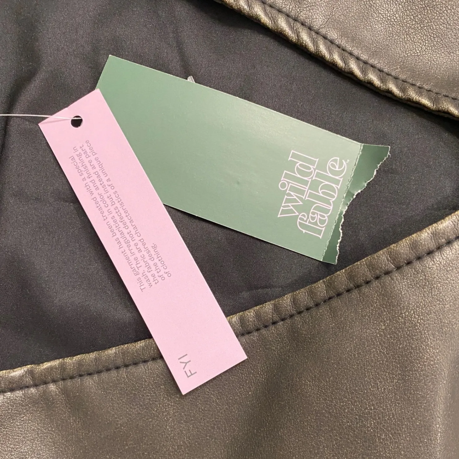 Wild Fable Black Faux Leather Vest NWT - XS - Image 10