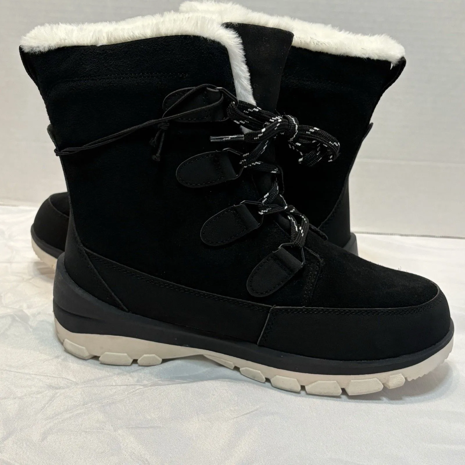 Universal Thread Corie Winter Hiker Boots Womens US 7 Multicolor Faux Fur Lined - Image 5