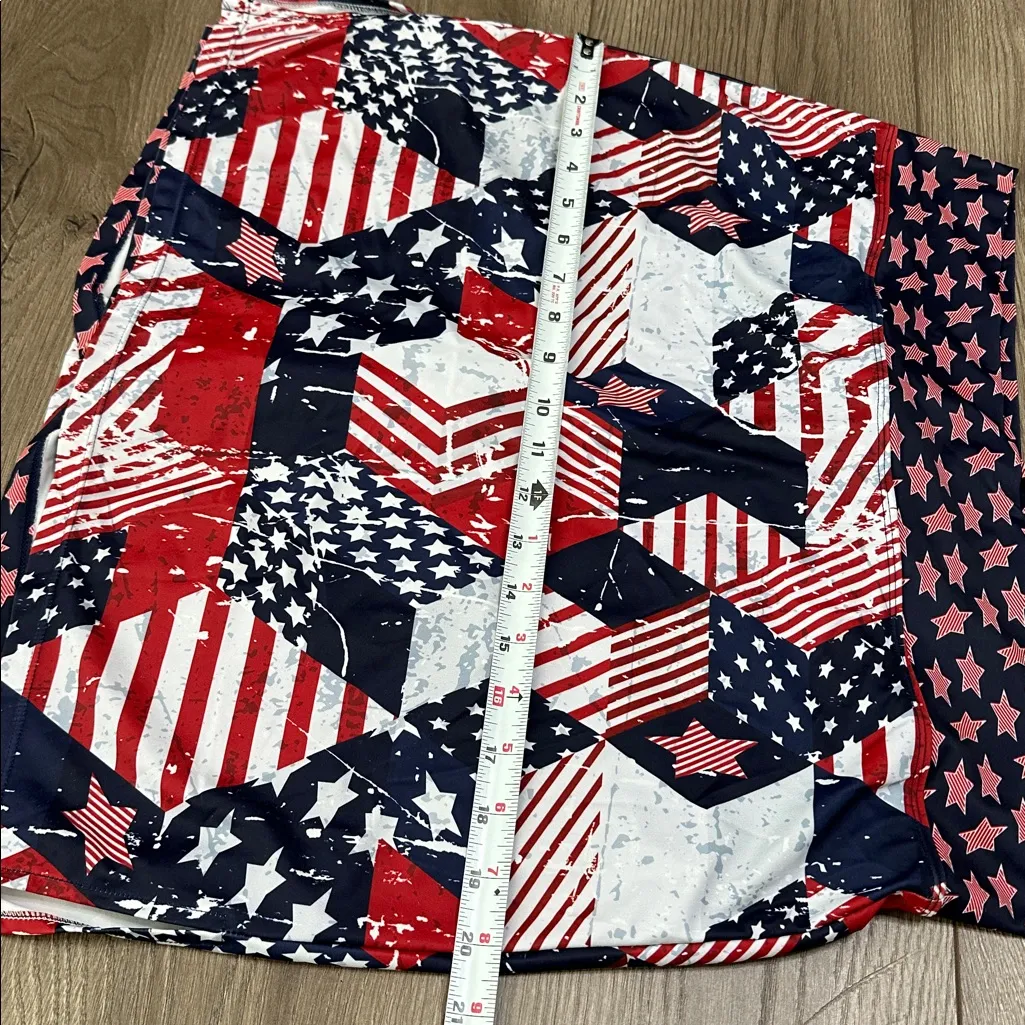 Skort Obsession 18” High Rise Tennis Golf Skirt Skort Red White Blue Size XL - Image 8