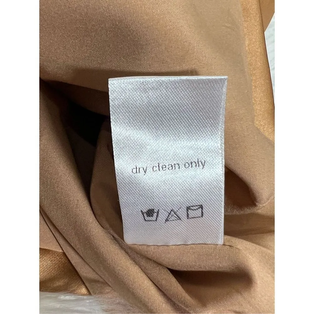 NWT Naked Wardrobe Revolve The Statement Strapless Gold Satin Dress Size XS - Image 6