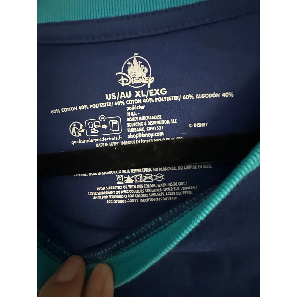 Walt Disney World Rainbow Blue Ringer Tee Unisex XL NWT Disney Parks Merch - Image 4