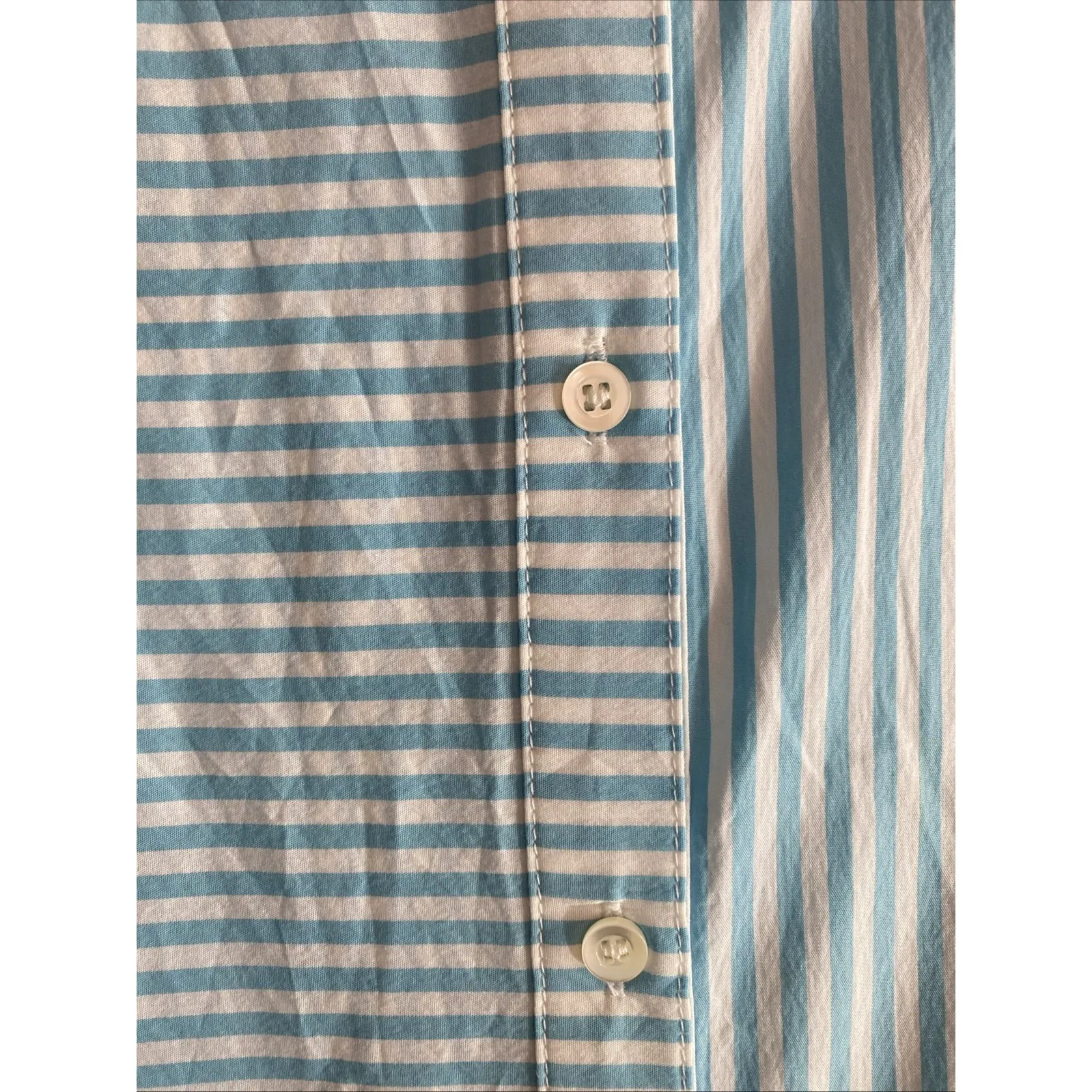 J Mclaughlin Womens XS Blue Striped Button Down Long Sleeve Clean Girl - Image 4