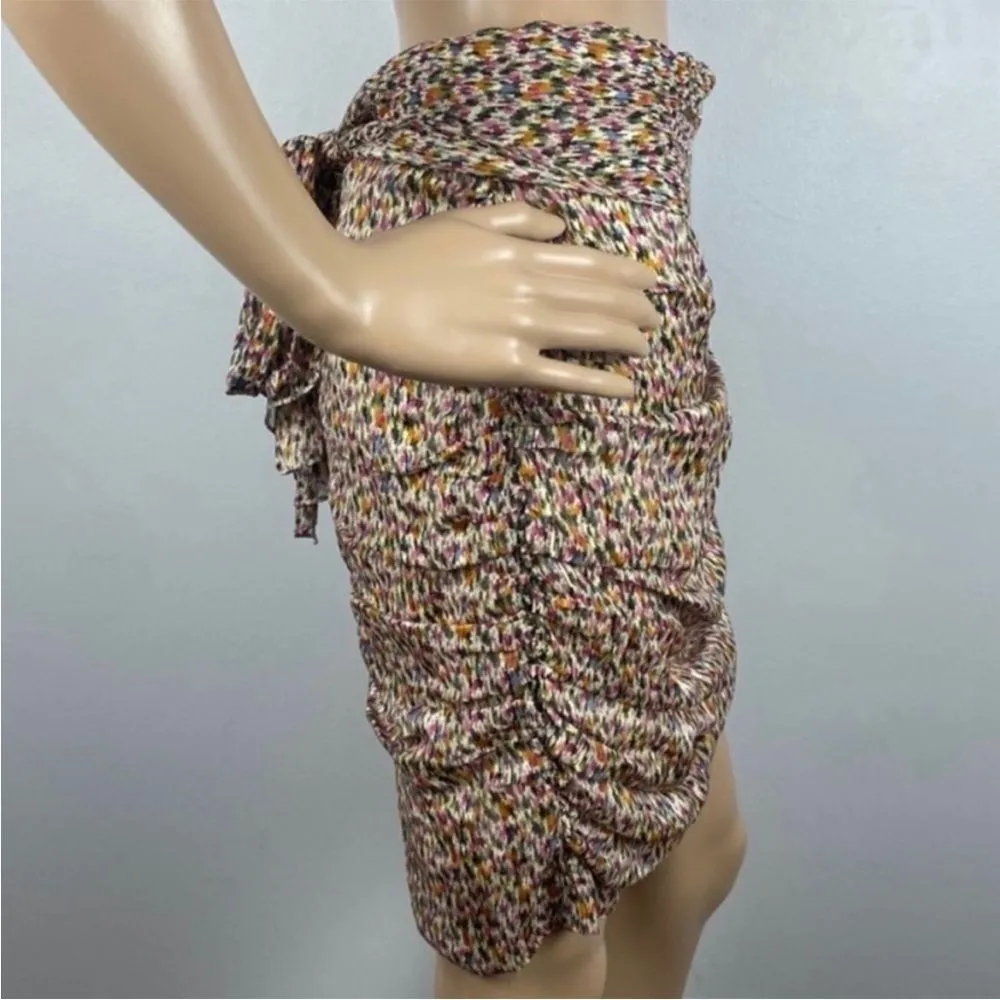 BA&SH Dina abstract-print crepe skirt Multicolor Size XS - Image 7